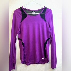 Nike Women's Vibrant Purple Long Sleeve Tee